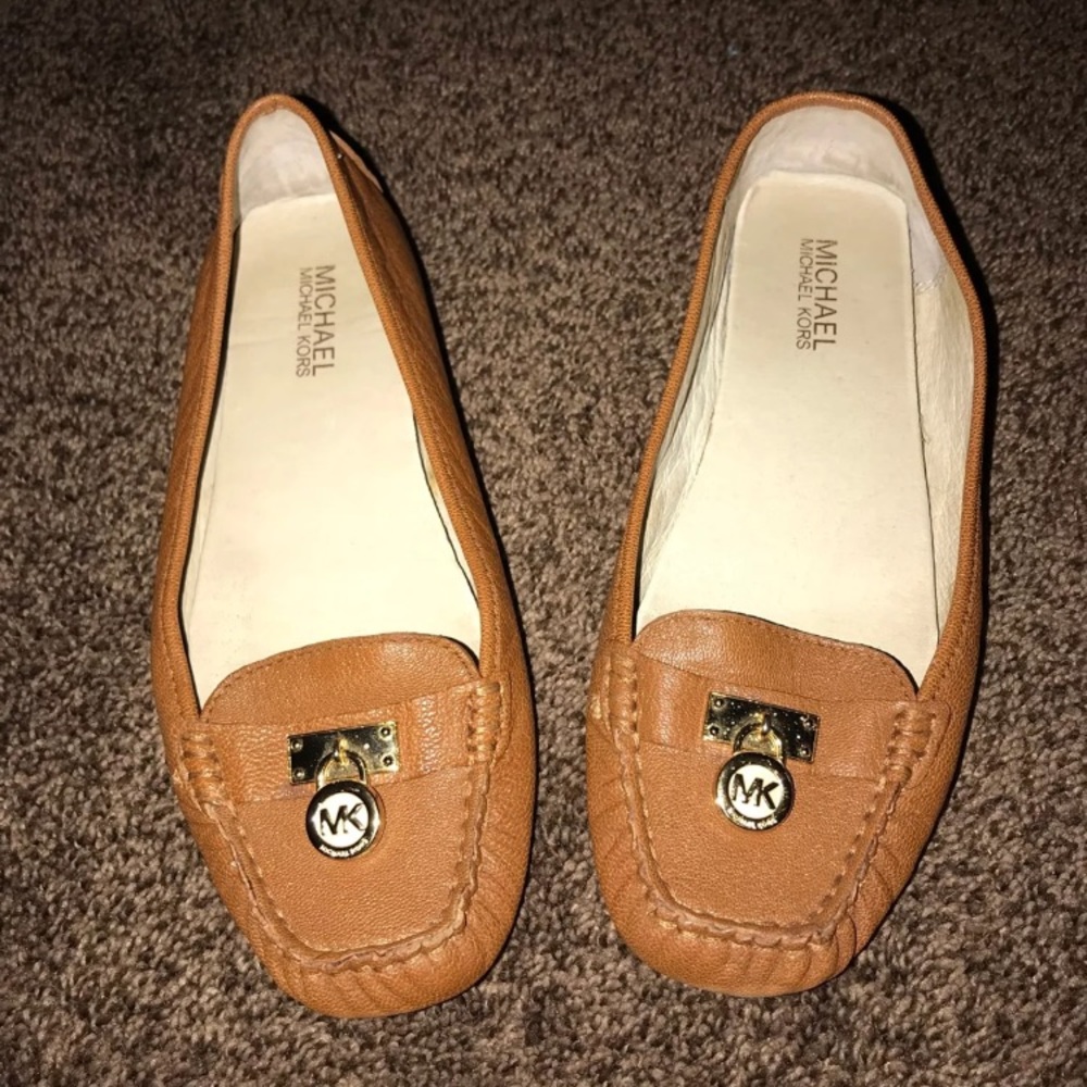 Michael Kors Luggage Hamilton Loafers 7.5